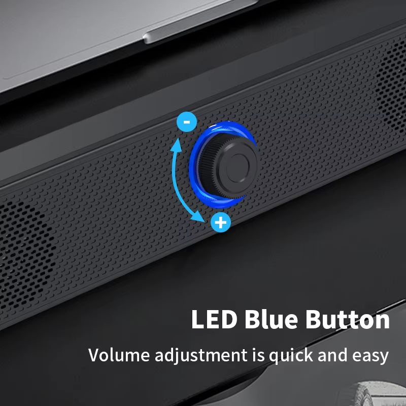 Long Desktop Dual Speakers Wired 1002, Wireless Bluetooth 3511, Usb-Powered, AUX 3.5Mm,Led Lights 3D Stereo Laptop TV Speaker