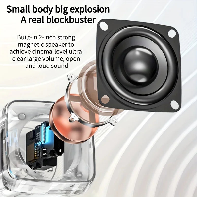 Computer Speakers, Mini Speaker with Cool Lights and Stereo Sound 6W USB Powered 3.5 Mm Aux-In Portable Speaker for Computer, La